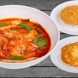 ข้าวไข่เจียว+ต้มยำ