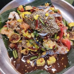 ตำเหลากุ้งสด+ปูม้า