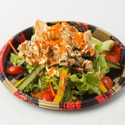 สลัดหนังปลาแซลมอนทอดกรอบ