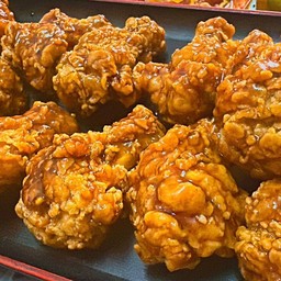ไก่ทอดเกาหลี ซอสบาบีคิว ไม่ราดชีส