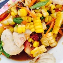 ตำข้าวโพด+หมูยอปลาร้า