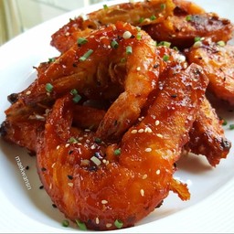 Stir Fried Shrimp With Korean Sauce (With Rice)