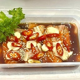 เนื้อบราว แซลมอนดอง