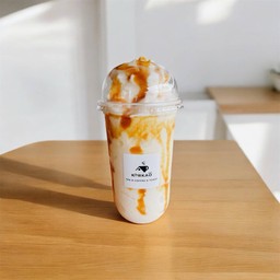 นมสด คาราเมล ปั่น