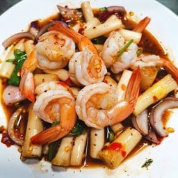 ยำไหลบัวกุ้งสุก