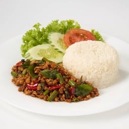 ข้าวราดผัดกระเพรา