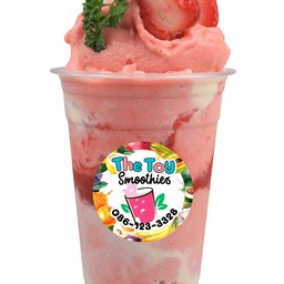 สตอเบอร์รีสมูทตี้นมสด