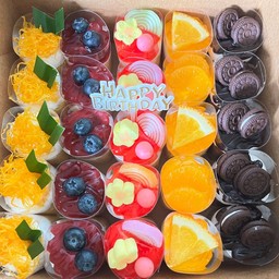 Set 1 happy birthday   มินิเค้ก25ชิ้น