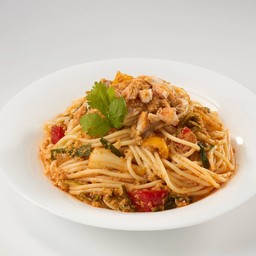 สปาเก็ตตี้ปูผัดผงกะหรี่
