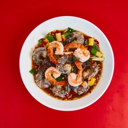 ยำกุ้งสุก-สด