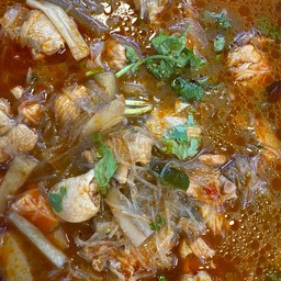 แกงหยวกใส่วุ้นเส้น+ไก่
