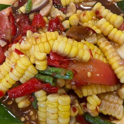 ตำข้าวโพด (ปลาร้า)