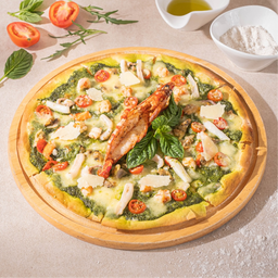 Pesto Seafood Pizza