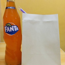 แฟนต้าส้ม+น้ำแข็งใส่ถงกระดาษ 375 มล