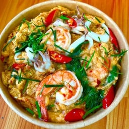 ห่อ หมก กุ้งราดข้าว