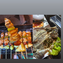 ปลาเผา บาร์บีคิว หน้าเซเว่นศรีสุนันท์