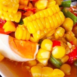 ส้มตำ - กุ้งดอง ลองกัน