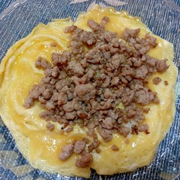 ข้าวไข่ข้น2ฟองคลุกเนยหน้าหมูสับ