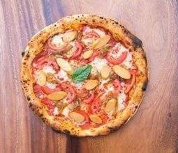 Vegan German Frankfurter Sausage Pizza Slice