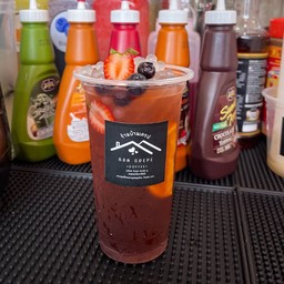 ชาองุ่นผลไม้รวม +มุกป๊อป