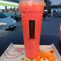 สตอเบอรี่นมสดแก้วยีราฟ