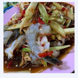 ตำมะม่วงกุ้งสด