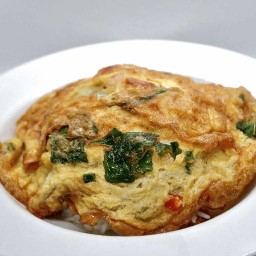 ข้าวไข่เจียวป่ะละ (ข้าวหอม)