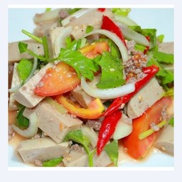 ยำหมูยอใส่หมูสับ
