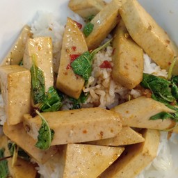 กระเพราหมูยอ++ หมูสับ