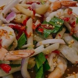 ตำไหลบัวกุ้งสุก