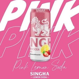 สิงห์ พิ้งค์เลมอนโซดา กระป๋อง 330 ml.