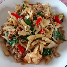 Rice With Basil And Bamboo Shoots