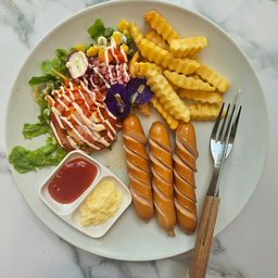 สเต็กไส้กรอกรมควัน