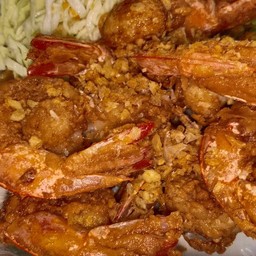 กุ้งทอดกระเทียมพริกไทย