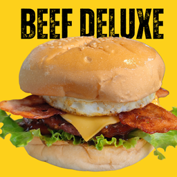 Beef deluxe (เนื้อ+เบคอน+ไข่+ชีส)
