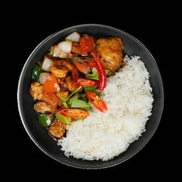 ข้าวผัดพริกเผา เลือกเนื้อสัตว์ได้