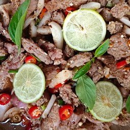 ก้อยเนื้อสะดุ้งมะนาว