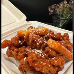 ข้าวไก่กรอบซอสญี่ปุ่น