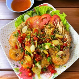 กุ้งแม่น้ำผัดพริกเกลือ