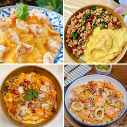 กระเพราไข่ข้น5แยกบ่อทอง จุกกะเฌอ 5 แยกเนินบ่อทอง