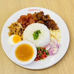 ข้าวขยำหมูทอด