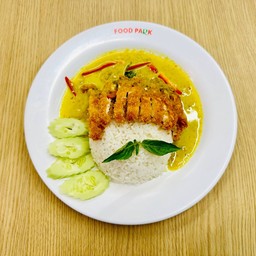 ข้าวไก่กรอบซอสเขียวหวาน