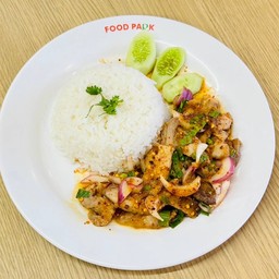 ข้าวยำหมูย่าง