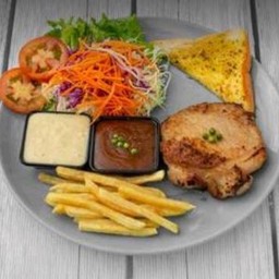 สเต็กหมูพริกไทยดำ