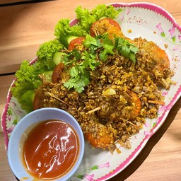 กุ้งแม่น้ำทอดกระเทียม