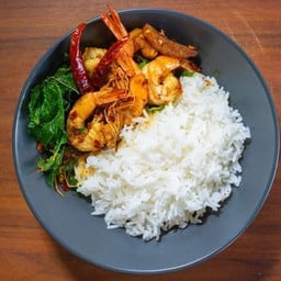 กะเพรากุ้งสด