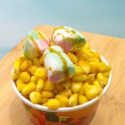 ข้าวโพดคลุกเนย+มาช์เมลโล่+คาลาเมล