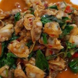 กะเพราหอยลาย