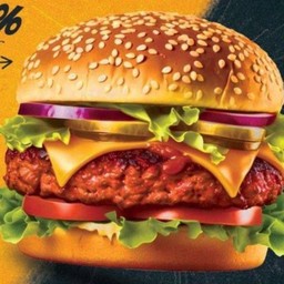 เบอร์เกอร์ไก่เผ็ด+ชีสส