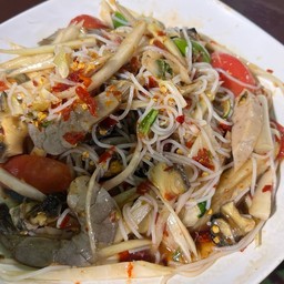 ตำซั่วกุ้งสด+หอยนา